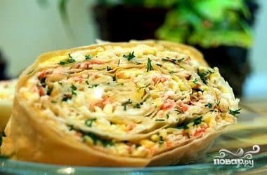 Салат у лаваші