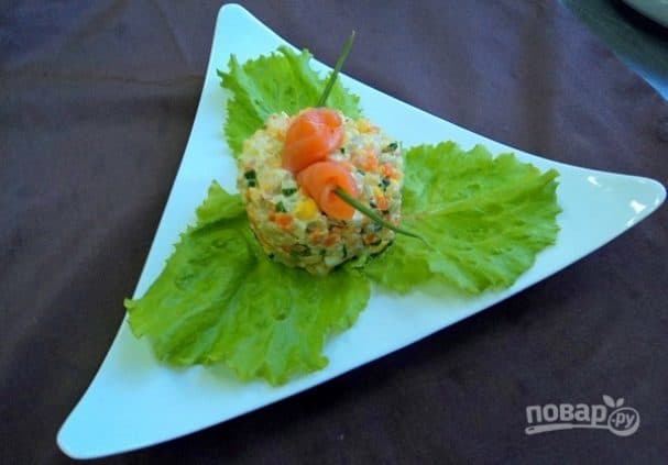 Салат с семгой