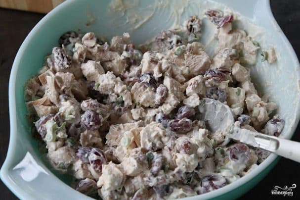 Салат Няжны з курыцай