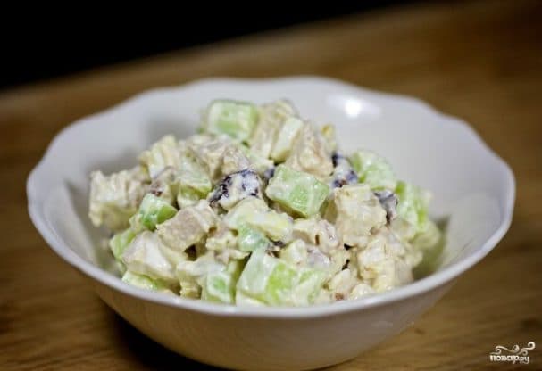 New Year's salad with prunes