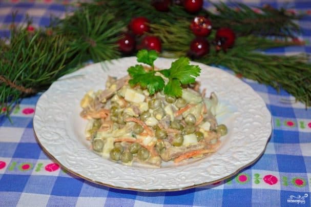 Салат с языком