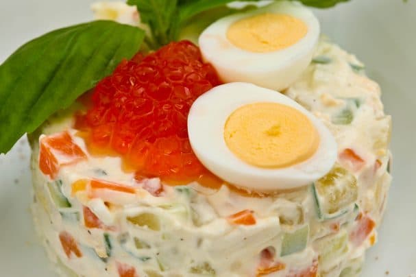 Caviar salad