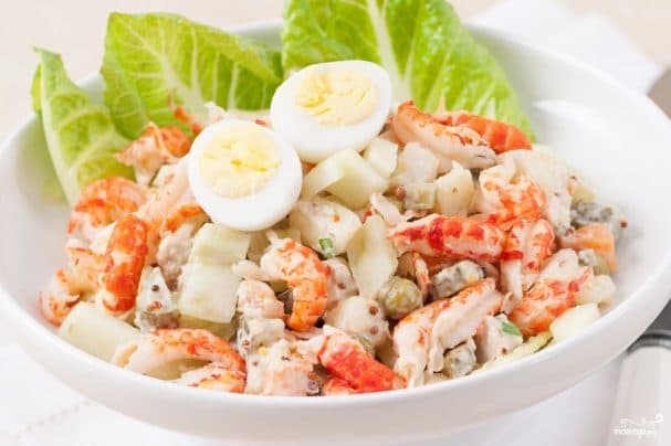 Салат з раковими шийками