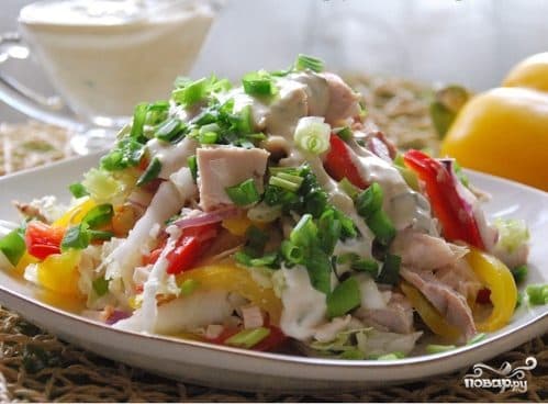 Салат с куриным филе