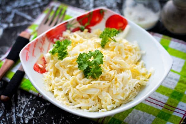 Radish and egg salad