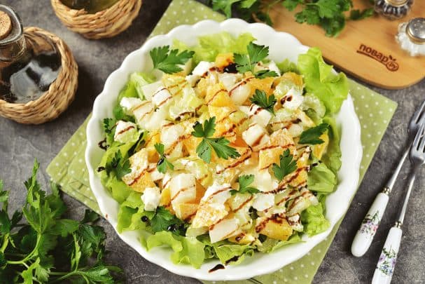 Melon and feta salad