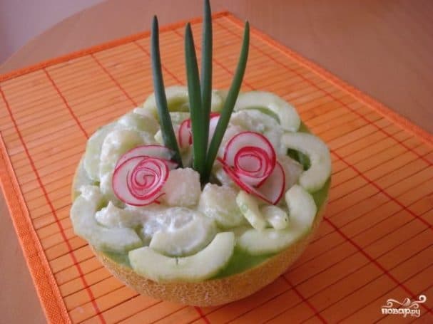 Melon and cucumber salad