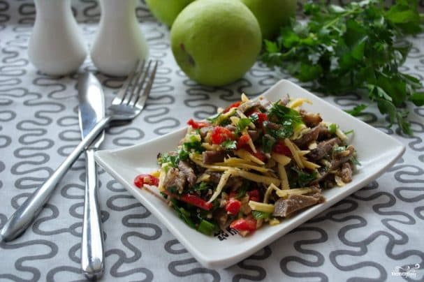 Beef and cheese salad