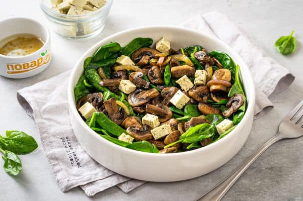 Mushroom fried mushroom salad