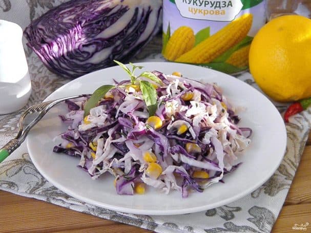 Salad with canned corn