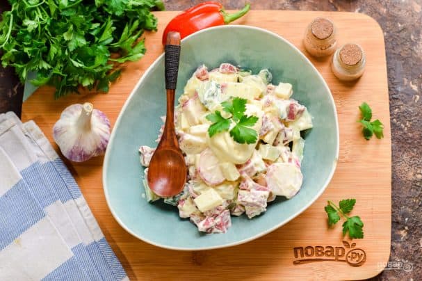 Salad with mayonnaise