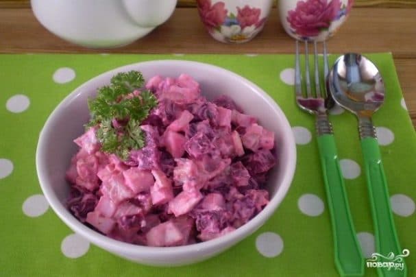 Beet and herring salad
