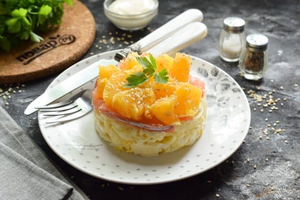 Salmon and orange salad