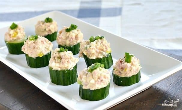 Ham and cucumber salad