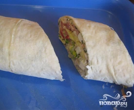 Salad in lavash