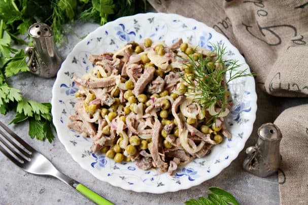 Салат с языком