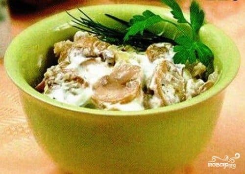 Mushrooms in a multicooker
