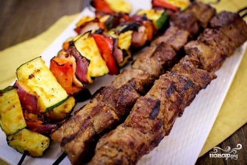 Шашлык з якравікі мяккі