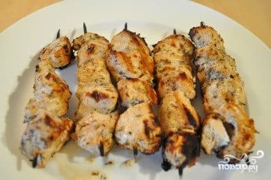 Chicken shashlik in an air fryer