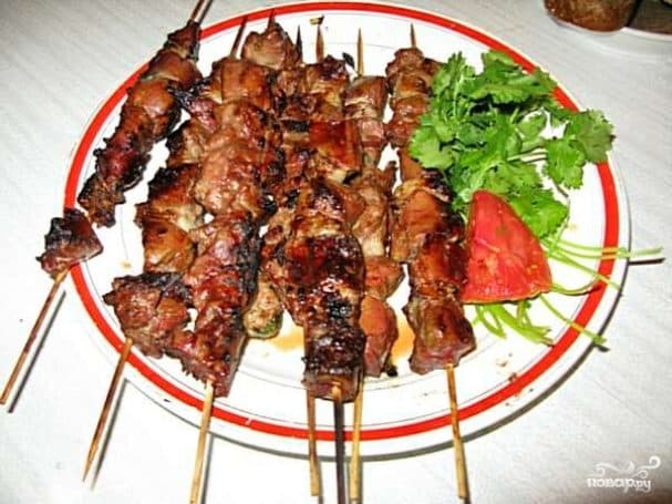 Pork liver kebab