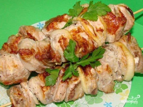 Shashlik in kefir