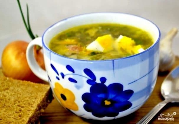 Щи из щавеля с капустой
