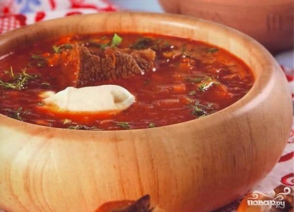 Meat cabbage soup