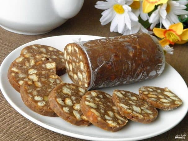 Шакаладная калбаса з пячэння