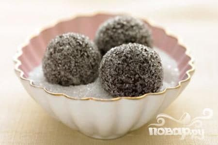 Chocolate truffles with champagne