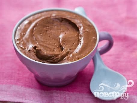 Chocolate mousse from cottage cheese
