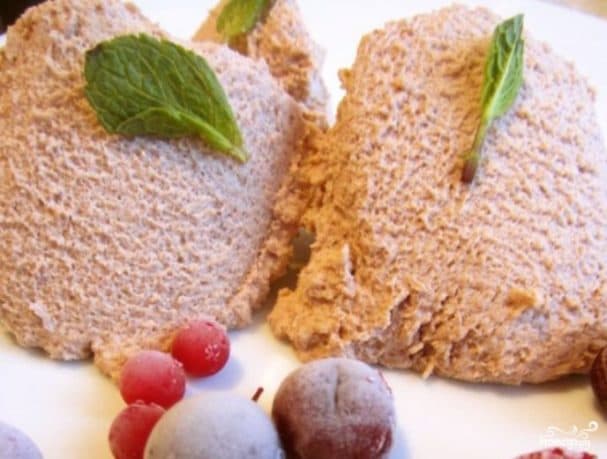 Chocolate mousse with gelatin