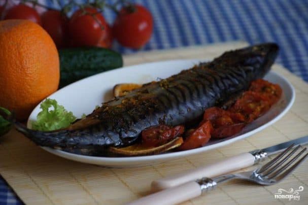 Скумбрыйя, запечаная ў духоўцы