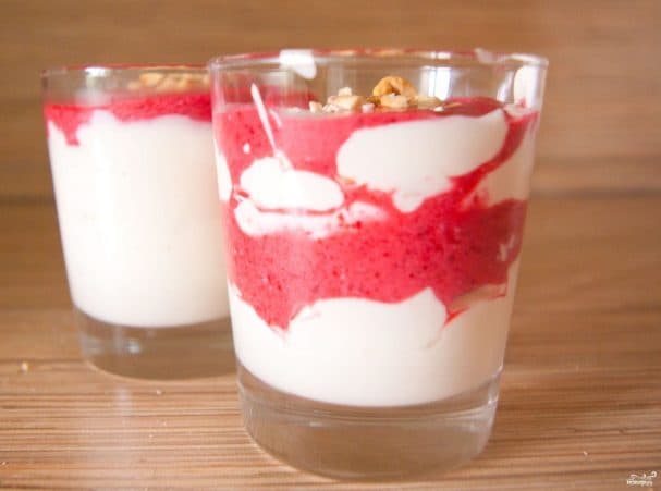 Creamy cottage cheese mousse