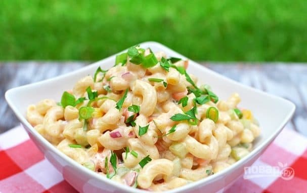 Сливочный макаронный салат