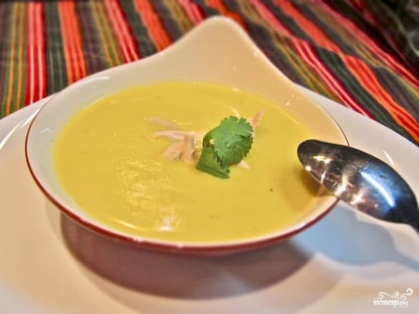 Сливочный суп-пюре с курицей