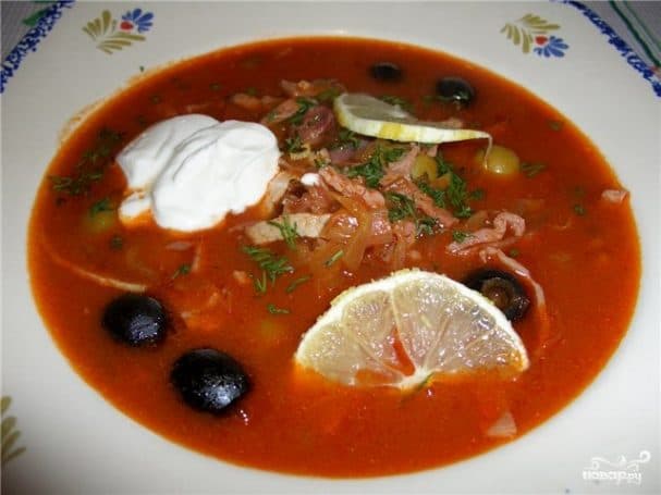 Meat and potato solyanka