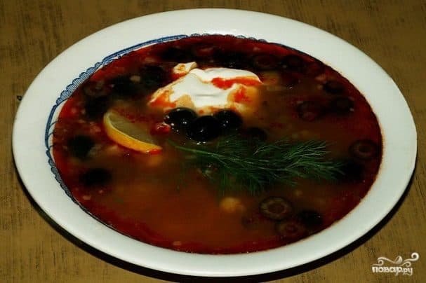 Pork rib solyanka