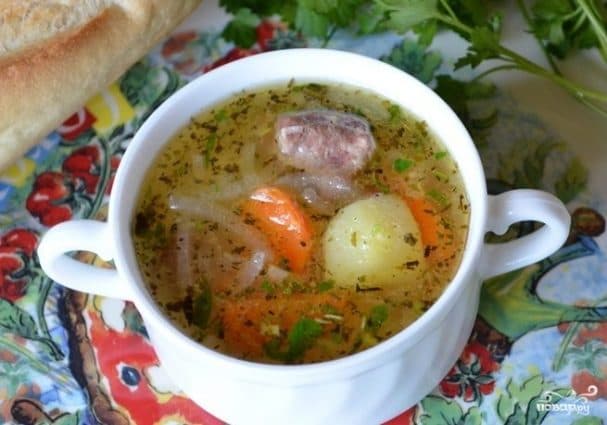Сос з яловічынай і бульбай