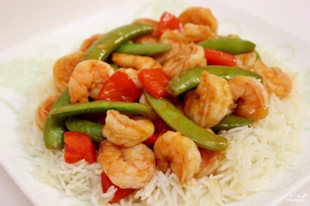 Shrimp stir-fry