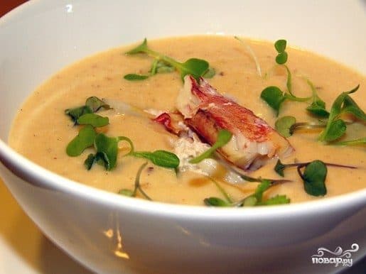 Crab puree soup