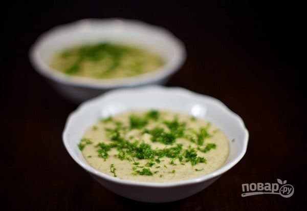 Mushroom puree soup from fresh mushrooms