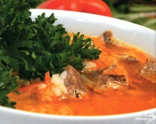 Lamb and rice soup
