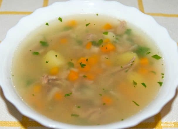 Суп із бараниною з рисом