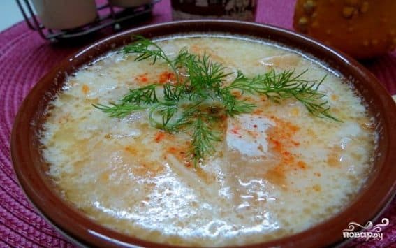 Salmon belly soup