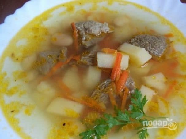 Суп из фасоли с мясом
