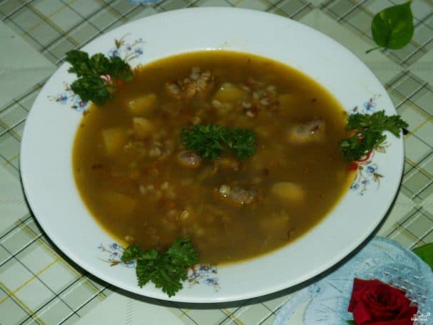 Суп з куринай печанкі