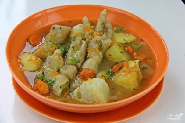 Суп з курыных лапак