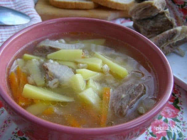 Barley soup with meat