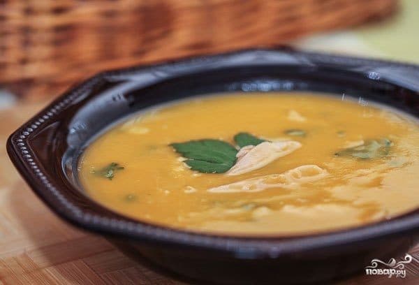 Pumpkin and chicken soup