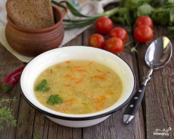 Potato soup with grain